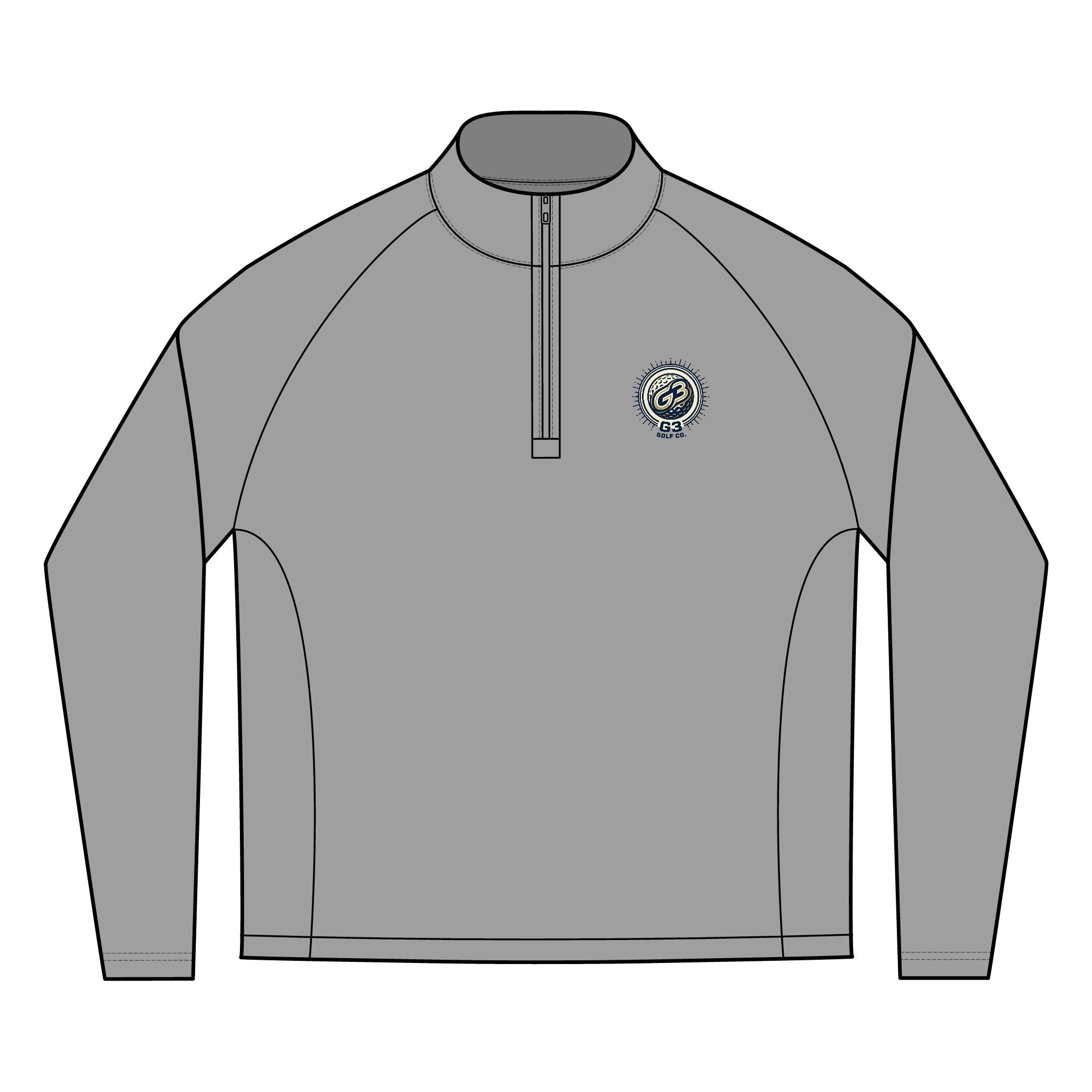 Men's 365 Quarter-Zip Pullover — Lightweight Performance Half-Zip with Chest Emblem